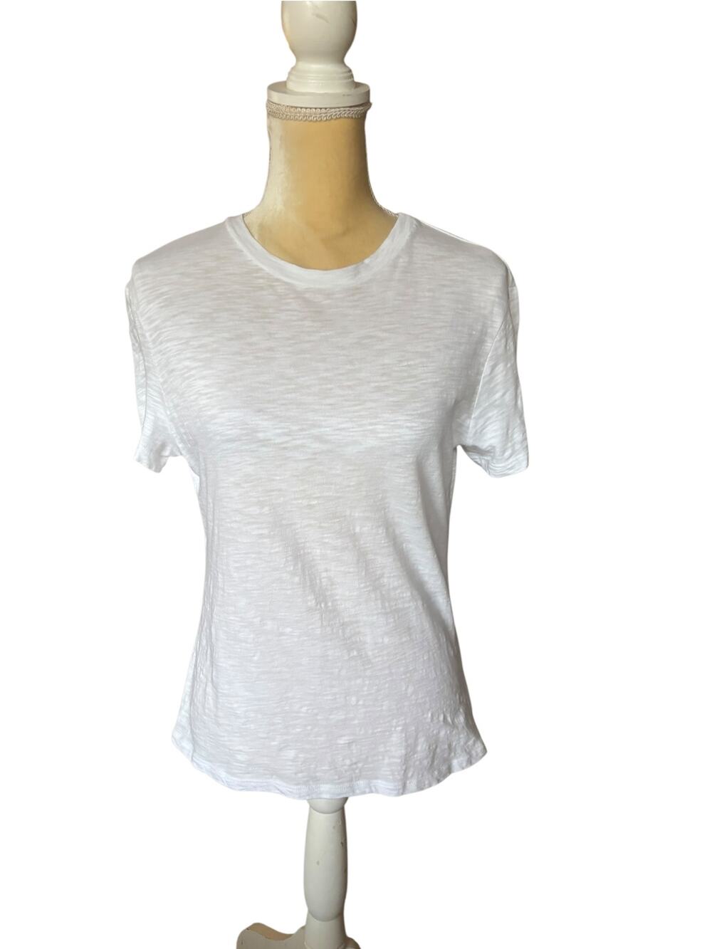 Theory White Tiny Tee 2 T Shirt Size Large Nebulous Pure
